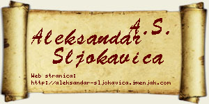 Aleksandar Šljokavica vizit kartica